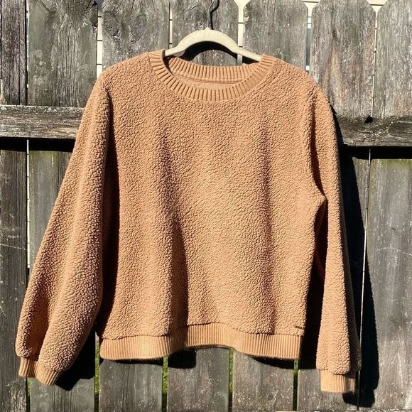 Abercrombie & Fitch Tops - Abercrombie & Fitch Sherpa Crew Pullover Sweatshirt | XL